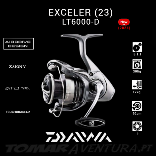Carreto Spinning Daiwa Exceler 23 LT 6000D