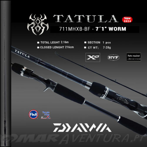 Daiwa Tatula Baitcasting 24 - 7´1" WORM - 711MHXB-BF