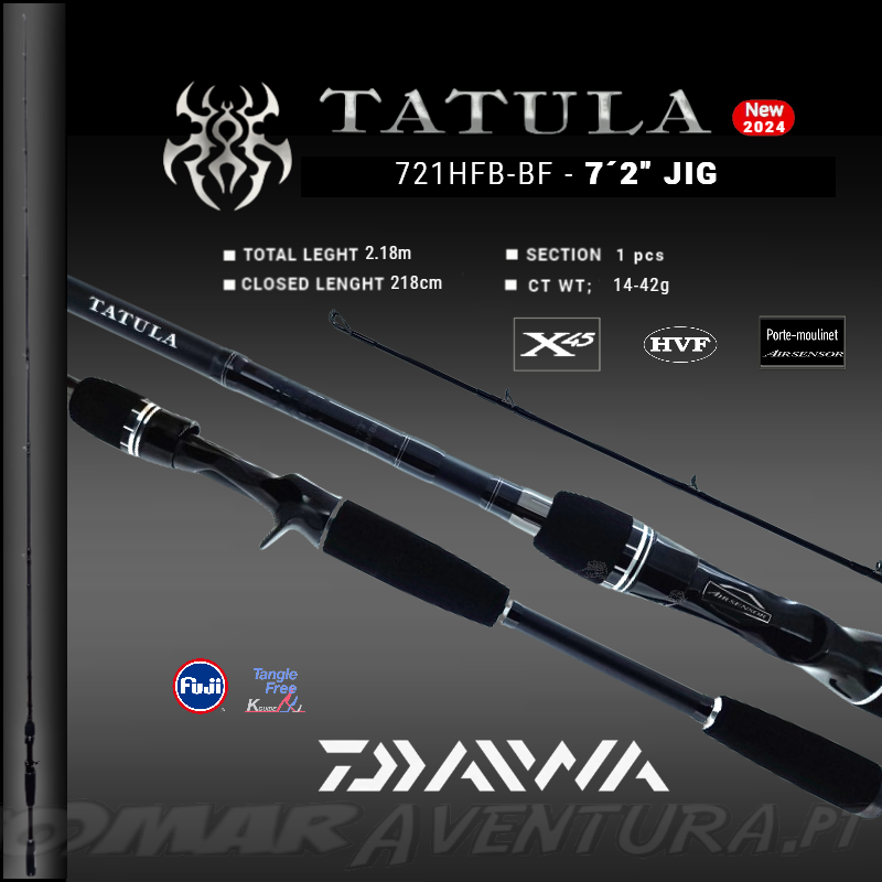 Cana Daiwa Tatula 24 Baitcasting 721HFB JIG