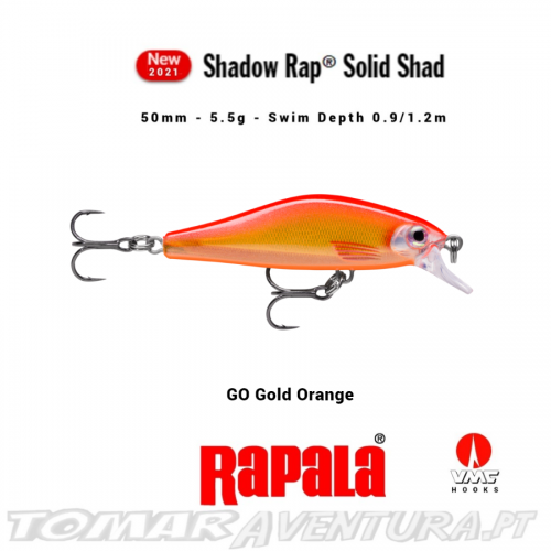 leurre Jerkbait Rapala Shadow Rap Solid Shad 5