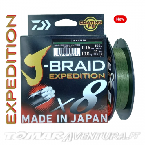 Daiwa J-Braid EXPEDITION x8 Dark Green 150m