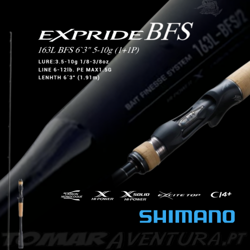 Cana Baitcasting Shimano Expride 163L BFS 6`3" 5-10g (1+1P)