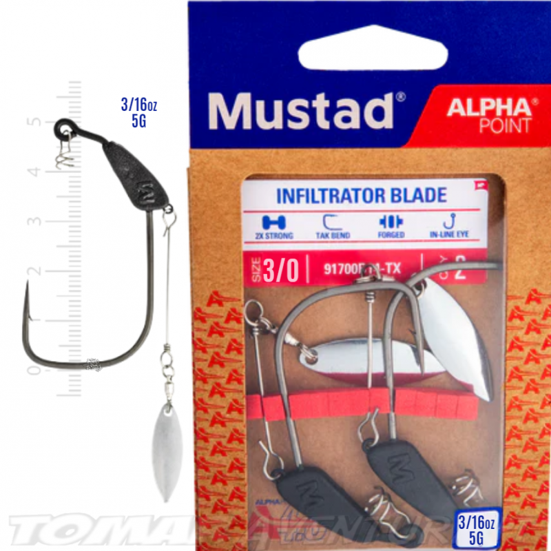 Anzois Mustad Infiltrator Blade Alpha Point