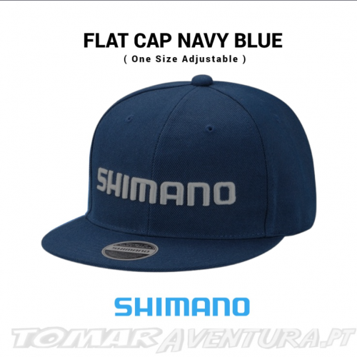 Chapeu Shimano Flat Cap Navy Blue