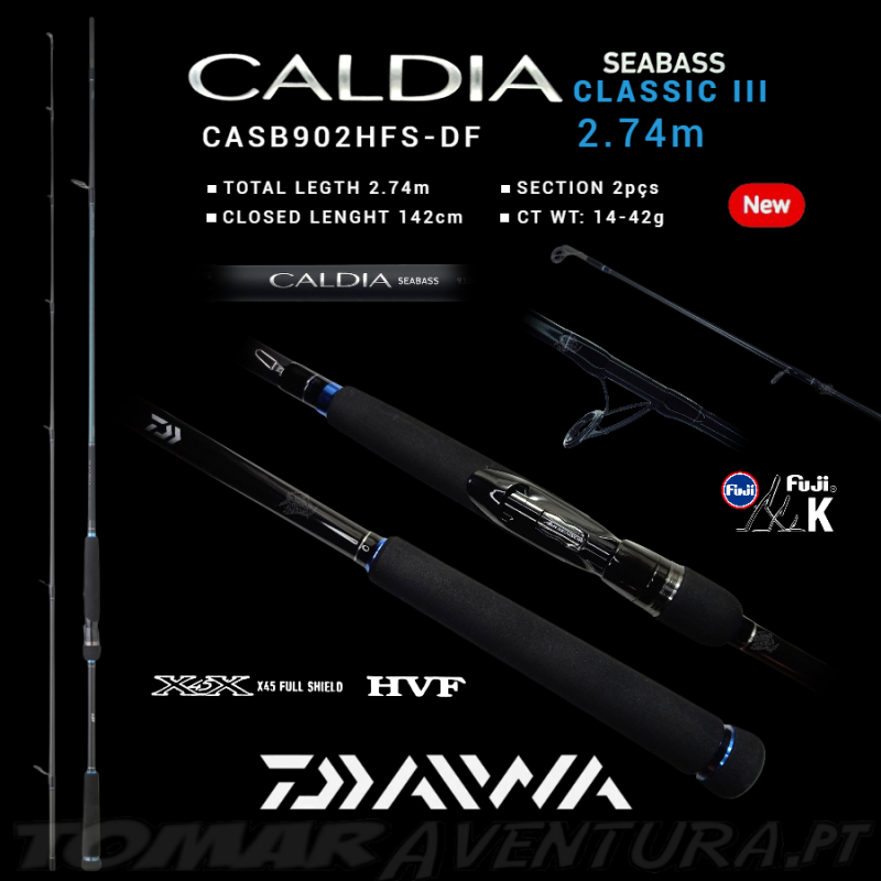 Cana Spinning Daiwa Caldia Seabass 902HFS Classic III - 2.74m 14/42g