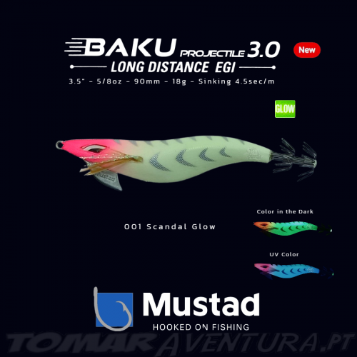 Mustad Squid Jig BAKU Dart´n Fall Egi 3.0