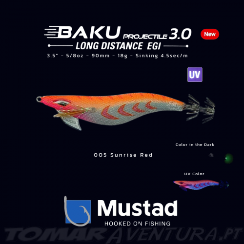 Mustad Squid Jig BAKU Dart´n Fall Egi 3.0