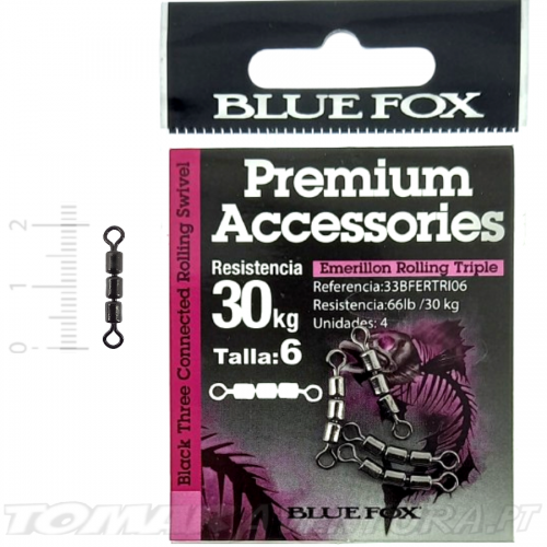 Blue Fox Triple Connected Rolling Swivel