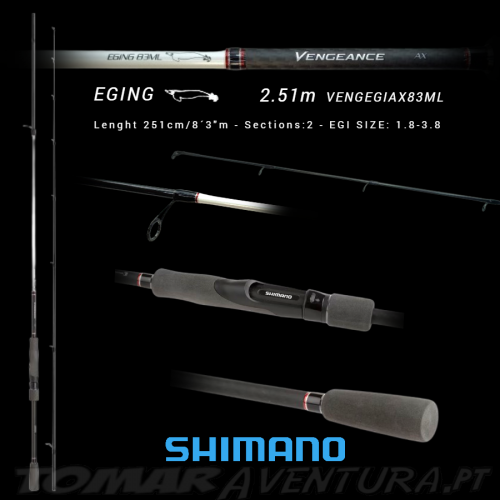 Cana Spinning Shimano Vengeance AX EGING 83ML 251cm 8´3" Egi Size 1,8-3,8
