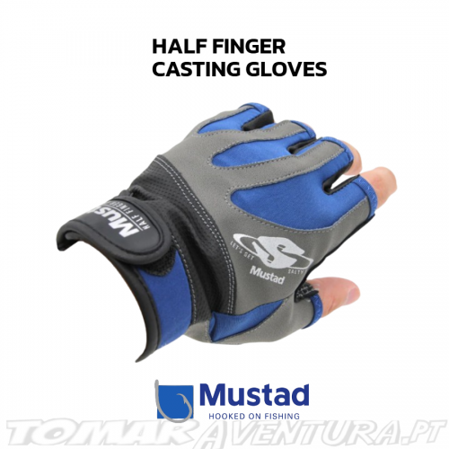 Mustad Half Finger Casting Gloves