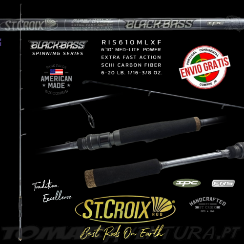 Spinning St Croix BlackBass 6´10" MLXF 1/16-3/8oz