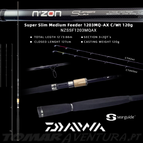 Daiwa N´Zon Super Slim Medium Feeder 1203MQ-AX C/Wt 120g