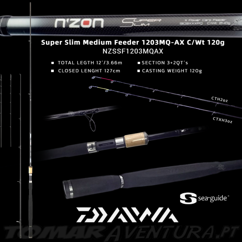 Daiwa N´Zon Super Slim Medium Feeder 1203MQ-AX C/Wt 120g