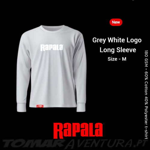 Rapala Grey White Logo Long Sleeve