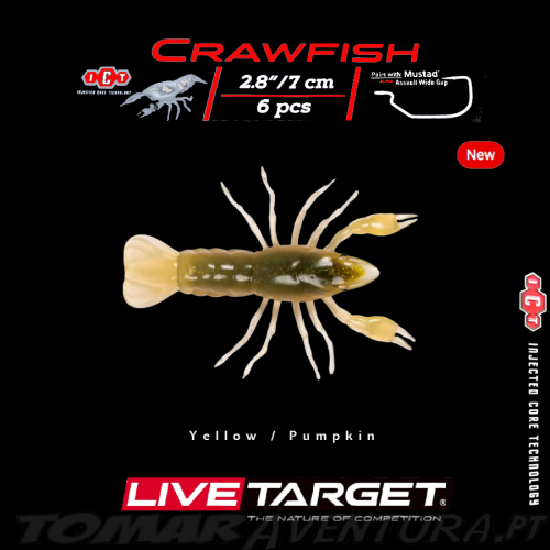 Live Target Crawfish Unrigged 2,8"