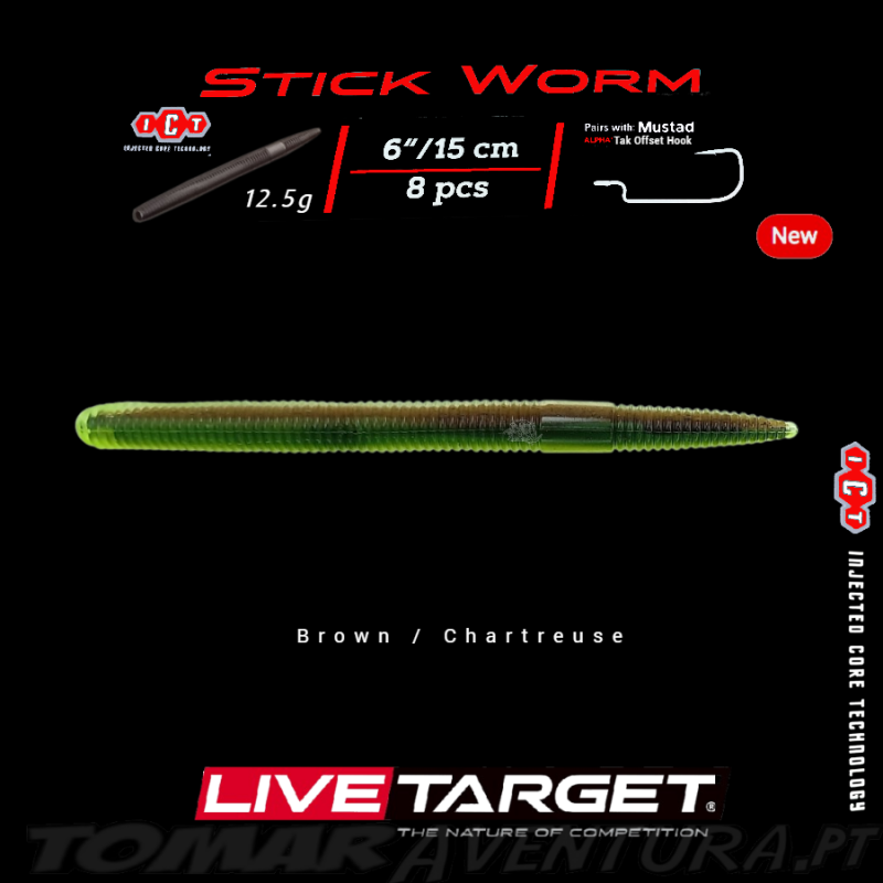 Live Target Stick Worm 6"