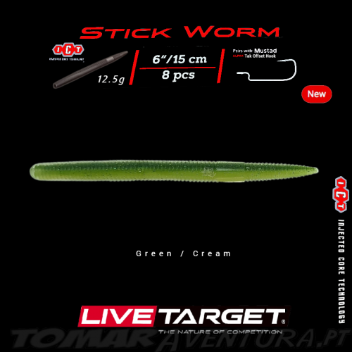 Live Target Stick Worm 6"