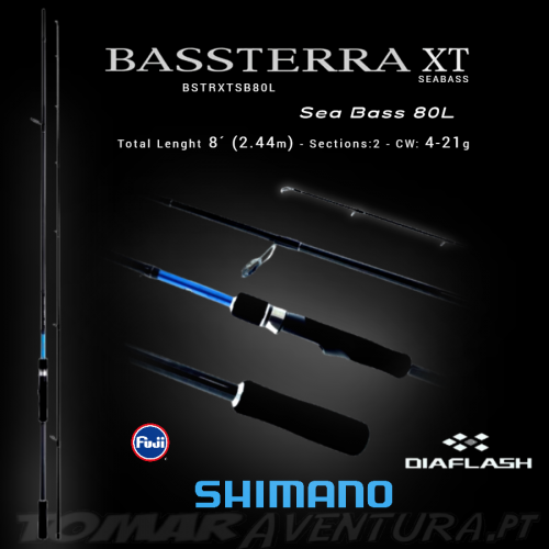 Cana Spinning Shimano BassTerra XT Sea Bass 80L (2,44m-4-21g)