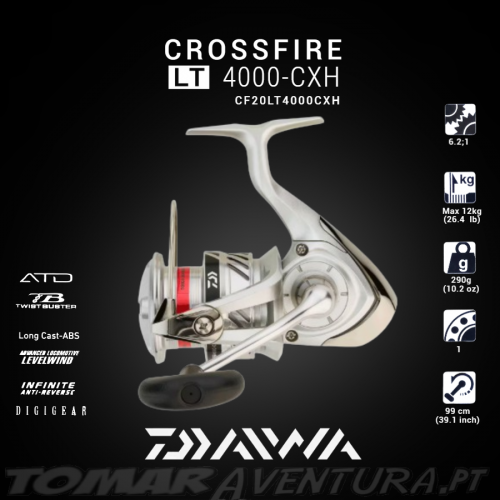 Drag Frontal Spinning Reel Daiwa Crossfire 20 LT 4000-CXH