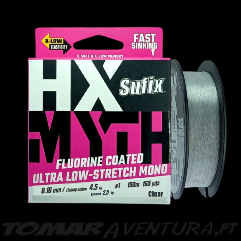 Linha Sufix HX-MYTH Fluorine Coated Clear 150m
