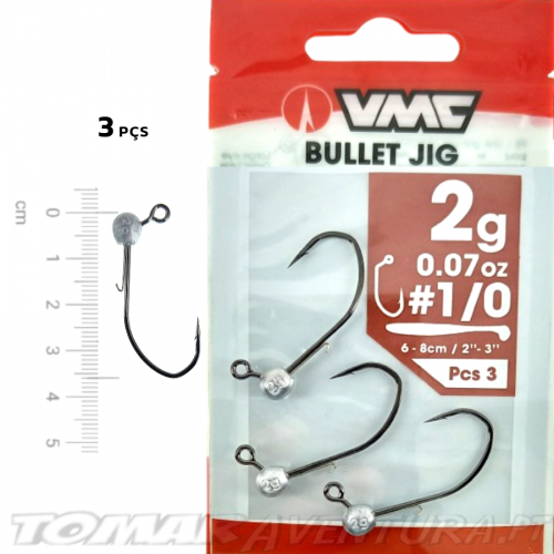Cabeçote VMC 7157 Bullet Jig Hook 1/0