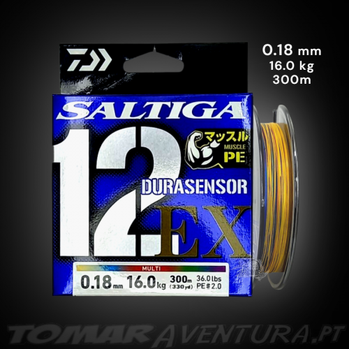 Daiwa Saltiga Durasensor 12 Braid EX PE Multicolor 300m