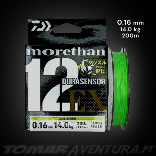 Daiwa Morethan EX 12 Durasensor PE Lime Green 200m