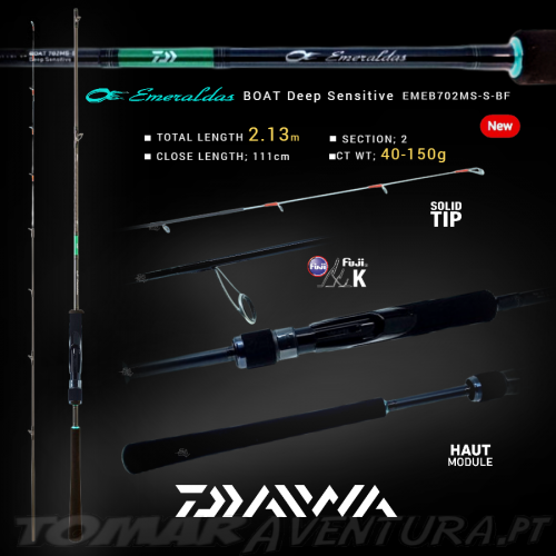 Daiwa Emeraldas Boat 702MS-S-BF Deep Sensitive 2.13m - 40-150g