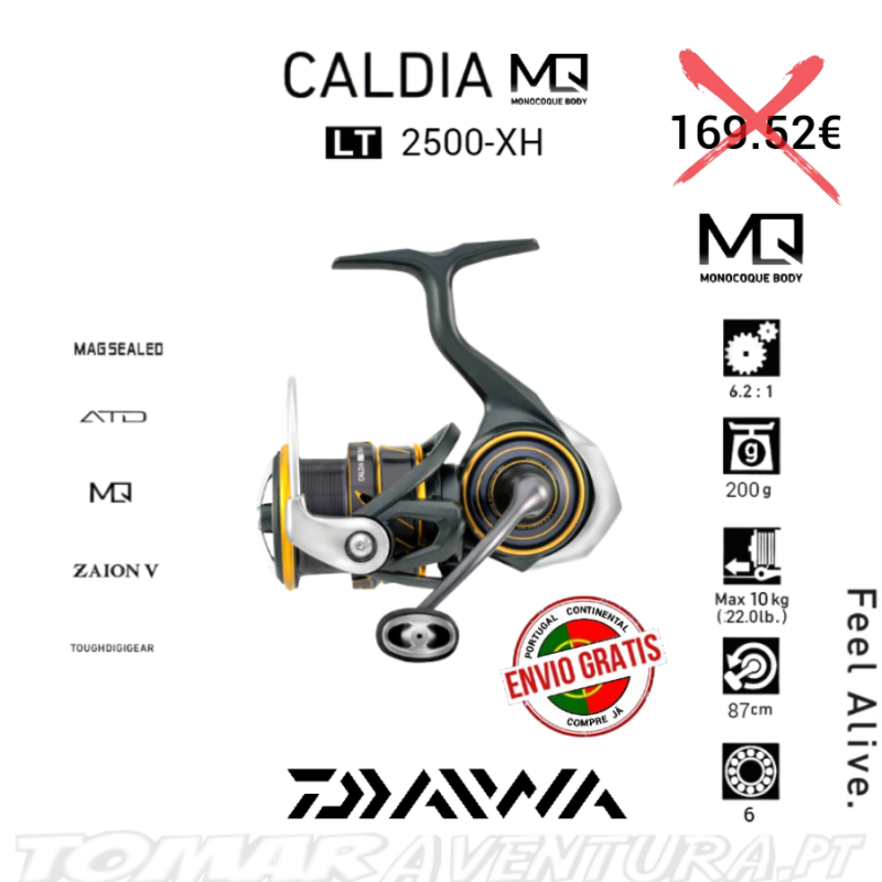 Carreto Spinning Daiwa Caldia MQ 22 LT 2500 CXH