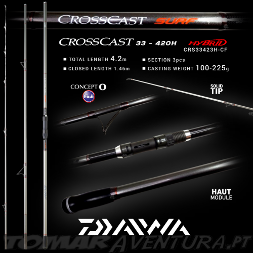 Daiwa CrossCast 33 450H 100-225g CRS33453H-CF Surfcasting Rod