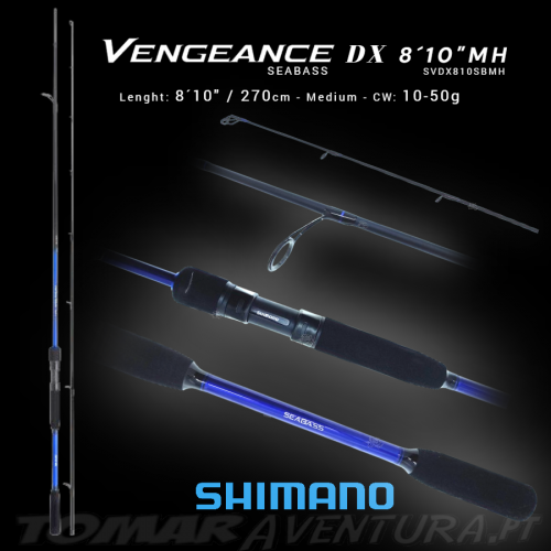 Caña de spinning Shimano Vengeance DX Seabass 801SBMH 270 m 10-50 g
