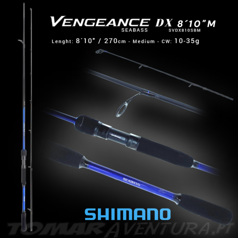 Canne à pêche spinning Shimano Vengeance DX Seabass 801SBM 270 m 10-35 g