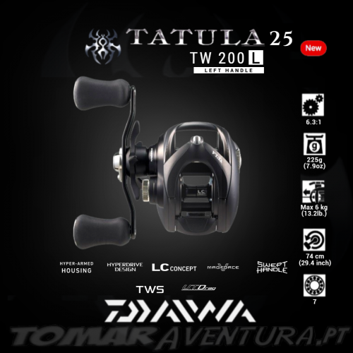 Carreto Baitcasting Daiwa Tatula 25 TW 200L