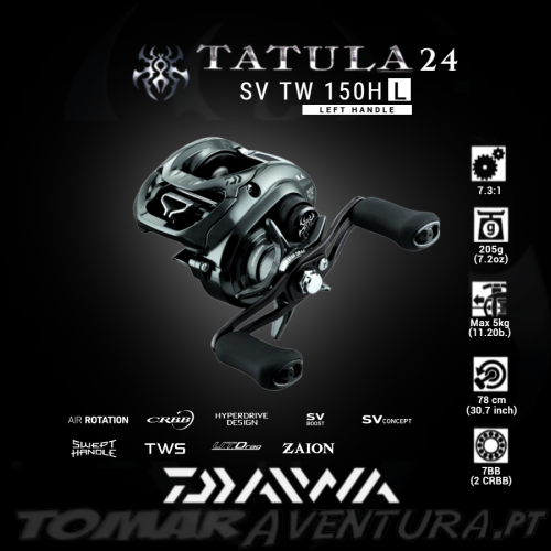 Moulinet casting Daiwa Tatula 24 SV TW 150HL
