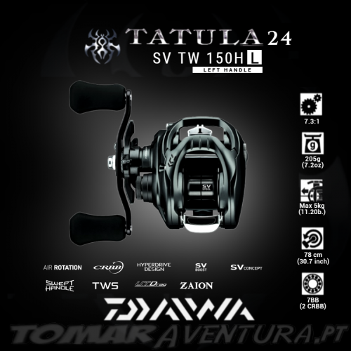 Moulinet casting Daiwa Tatula 24 SV TW 150HL