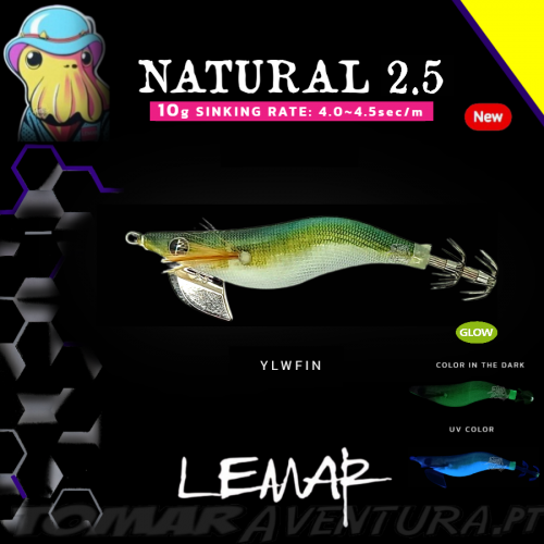 Lemar NATURAL Squid Jig 2.5