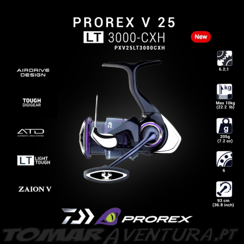 Carrete Daiwa Prorex V 25 LT 3000-CXH