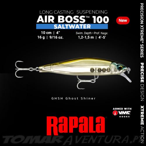 Amostra Rapala Precision Xtreme AIR BOSS SW 100