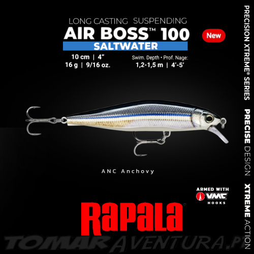 Amostra Rapala Precision Xtreme AIR BOSS SW 100