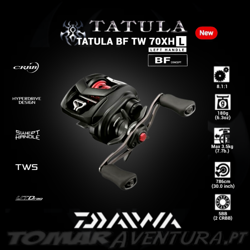 Carreto Baitcasting Daiwa Tatula BF TW 70XHL