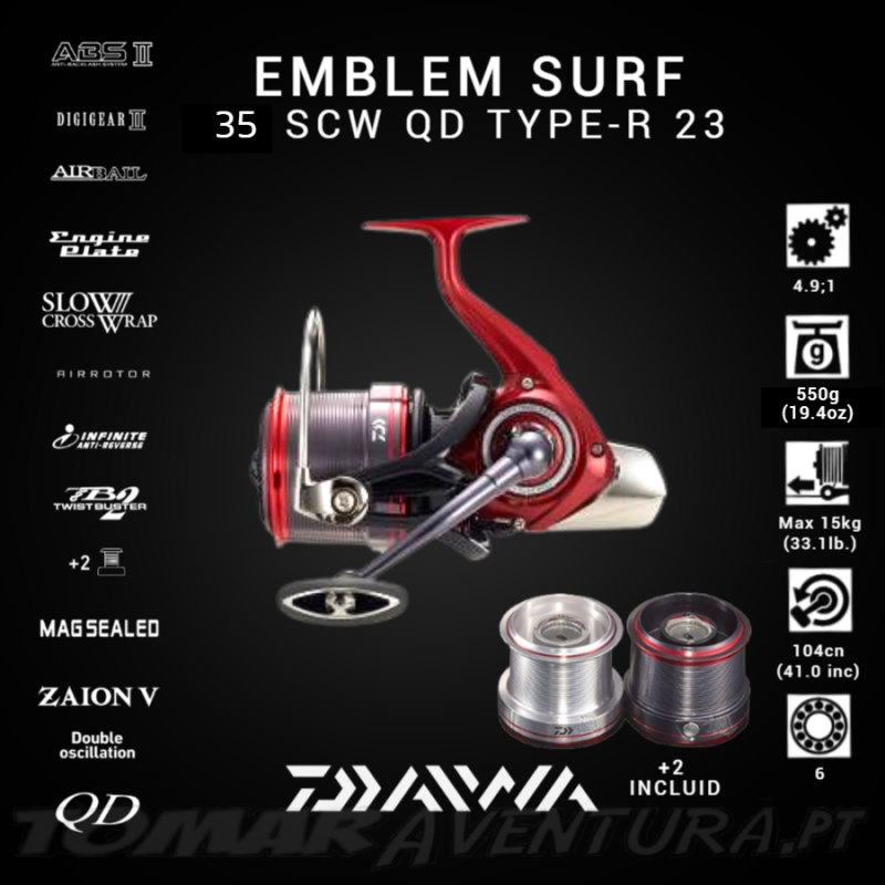 Daiwa Emblem Surf 35 SCW QD Type-R 2023