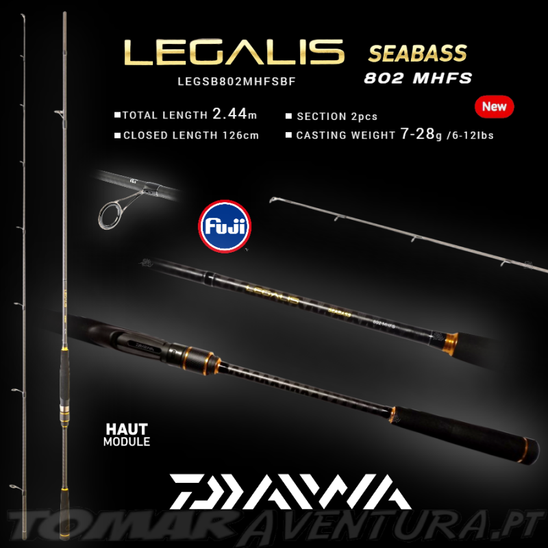 Daiwa Legalis SeaBass 802HFS-BF (2,44m) 7-28g