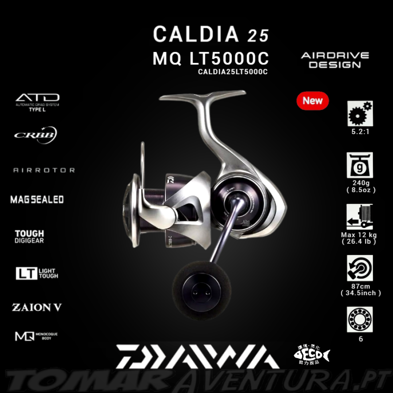 Carreto Spinning Daiwa Caldia 25 LT 5000-C