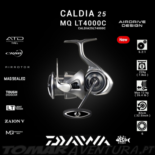 Carreto Spinning Daiwa Caldia 25 LT 4000