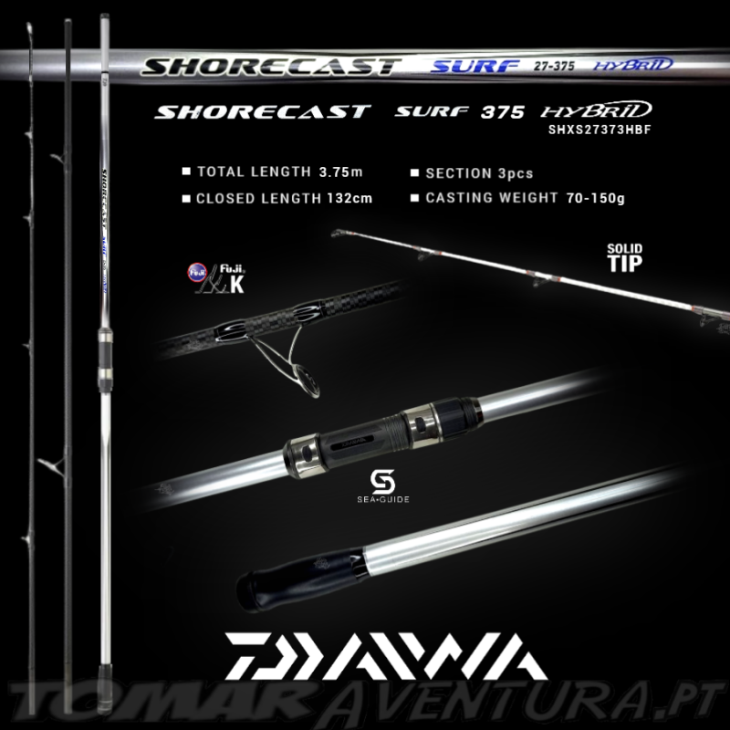 Cana Surfcasting Daiwa Shorecast Surf X S 27-3,75 Hybrid 70-150g