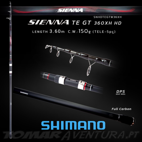 Shimano Sienna TE GT 36 XH HD Wrap 3.60m 50-100g rod