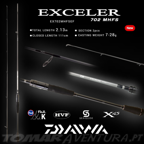 Daiwa Exceler 702MHFS-EF Spinning Rod 2.13m 7-28g