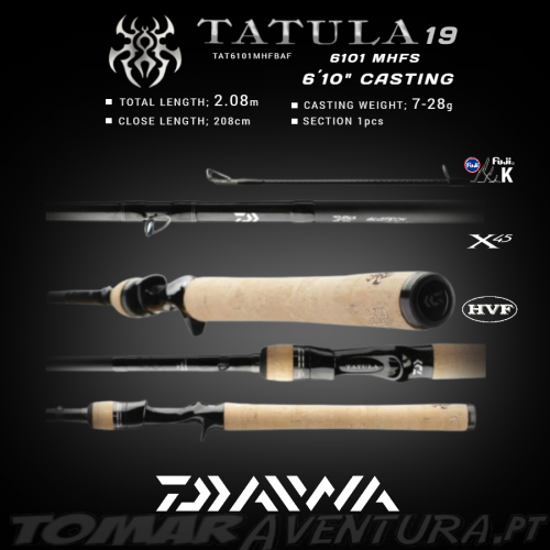 Cana Baitcasting Daiwa Tatula 19  CASTING 6101MHFB-AF