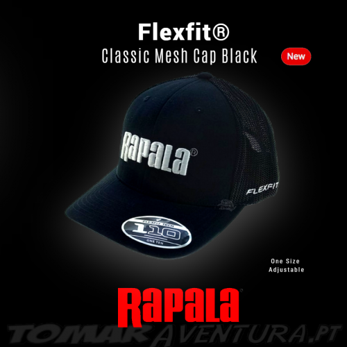 Chapeu Rapala Flexfit Classic Mesh Cap Black