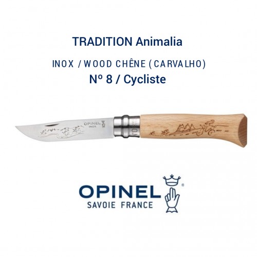 Opinel Tradition Gravés nº8 Cycliste